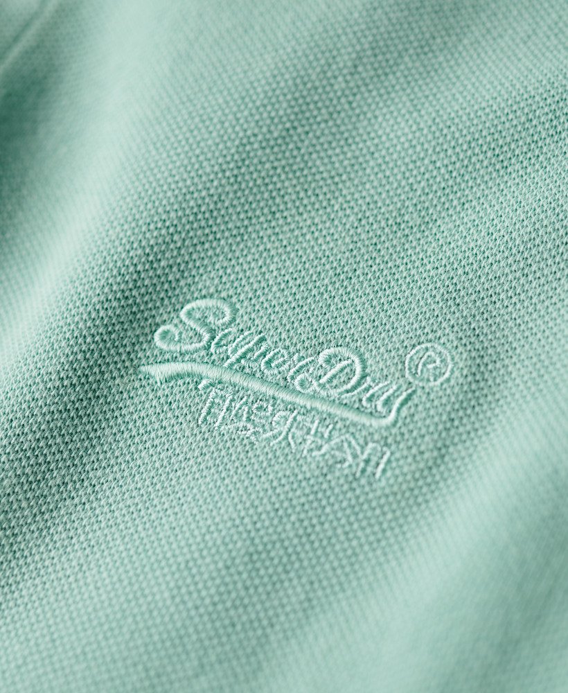 camisa polo destroyed na cor menta fresca.