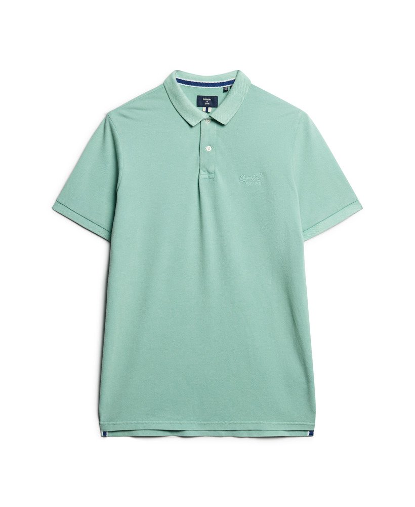 camisa polo destroyed na cor menta fresca.