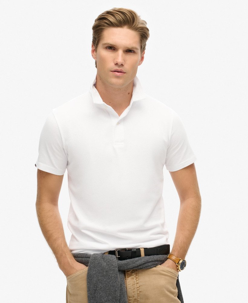camisa polo jersey na cor Óptica