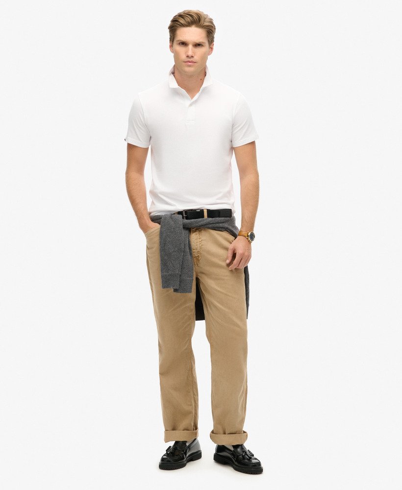 camisa polo jersey na cor Óptica