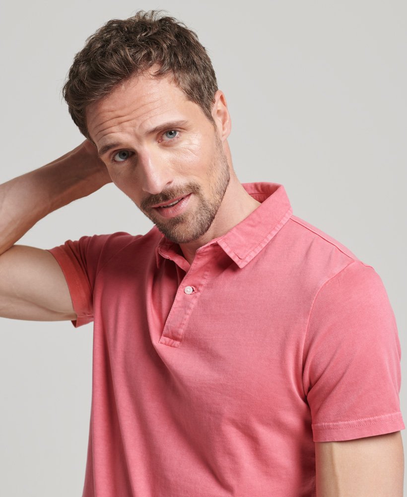 camisa polo jersey na cor rosa paraÍso