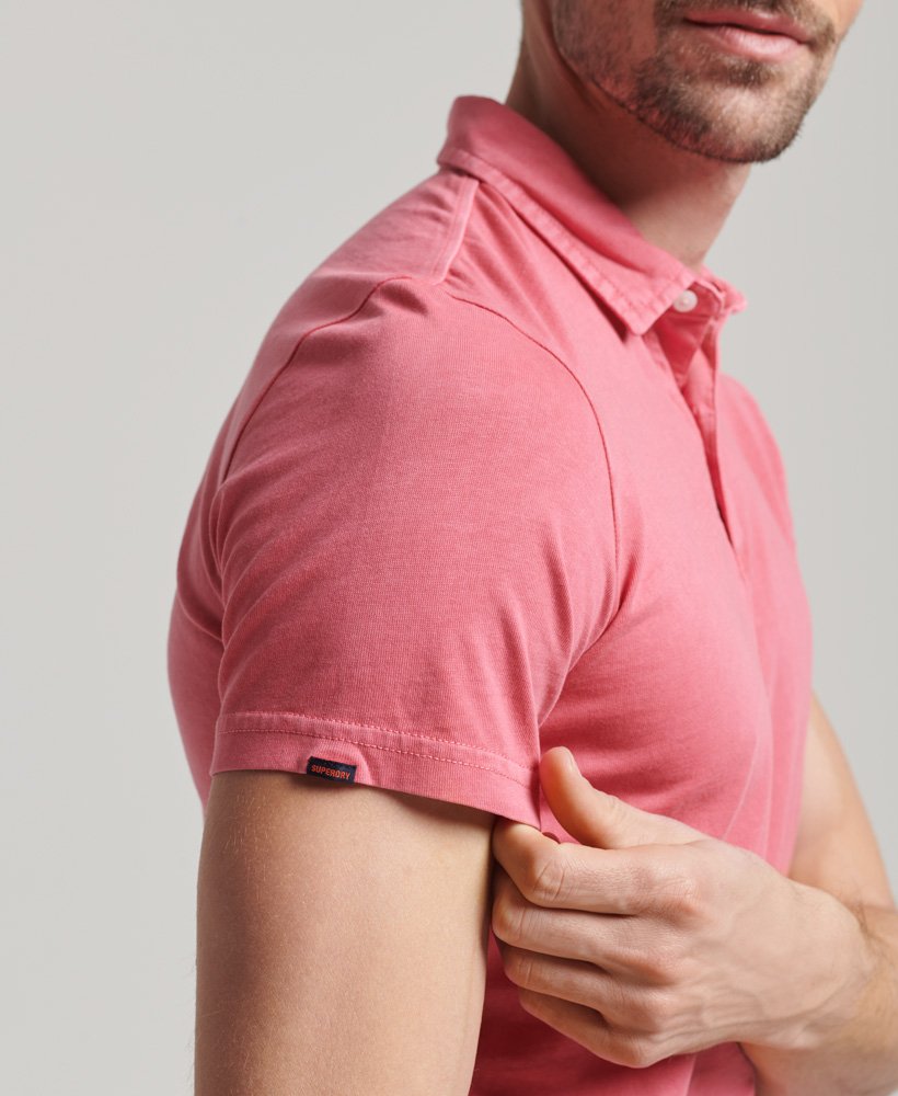 camisa polo jersey na cor rosa paraÍso
