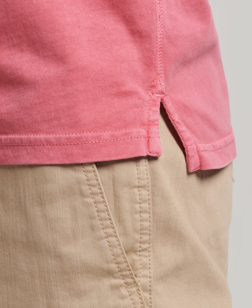 camisa polo jersey na cor rosa paraÍso