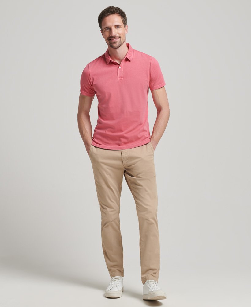 camisa polo jersey na cor rosa paraÍso