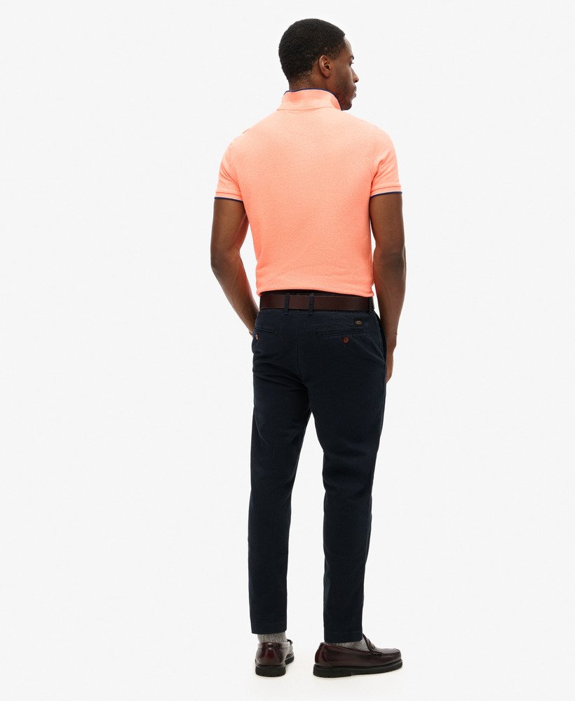 camisa polo poolside na cor cabana coral grit