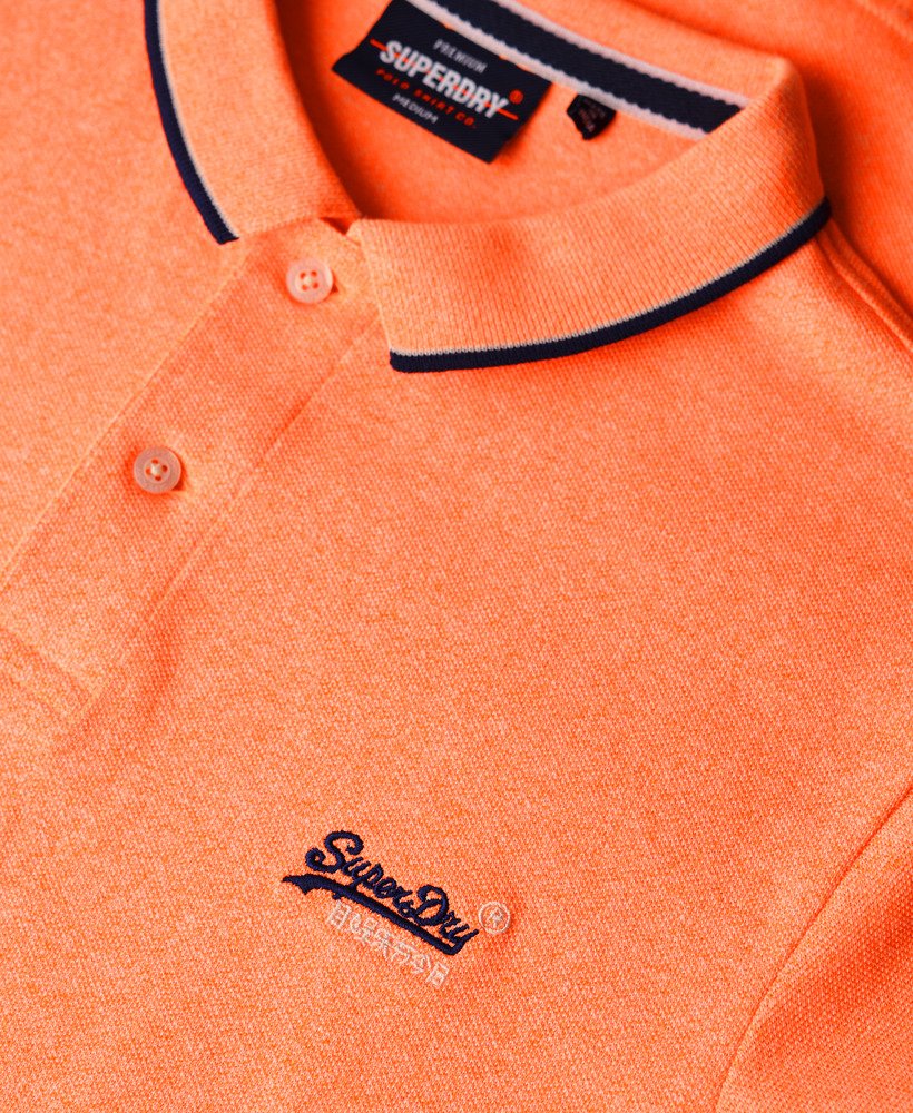 camisa polo poolside na cor cabana coral grit