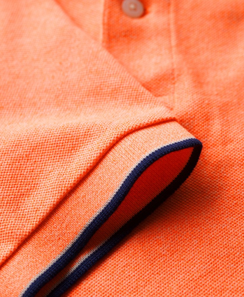 camisa polo poolside na cor cabana coral grit