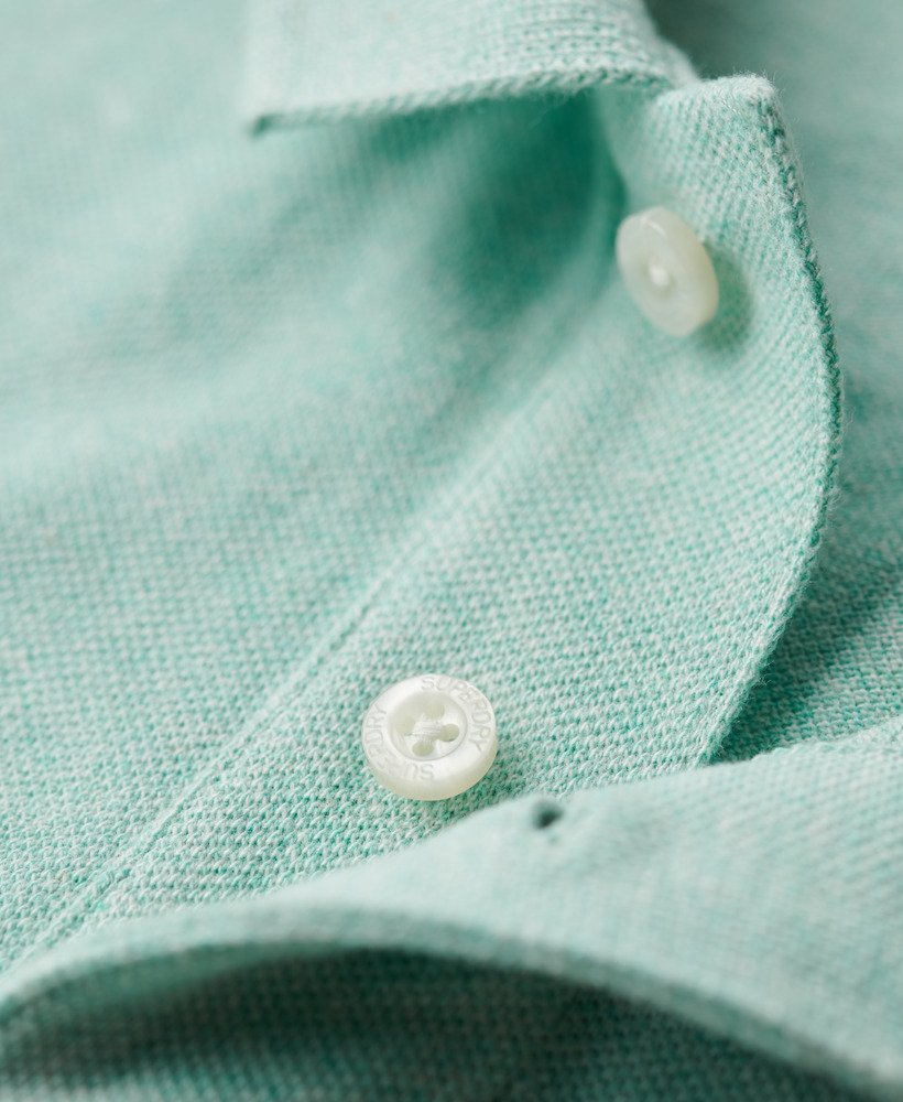 camisa polo superstate em verde menta claro mesclado