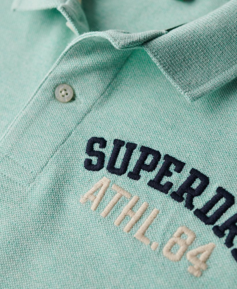 camisa polo superstate em verde menta claro mesclado