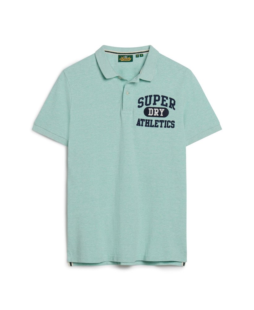 camisa polo superstate em verde menta claro mesclado
