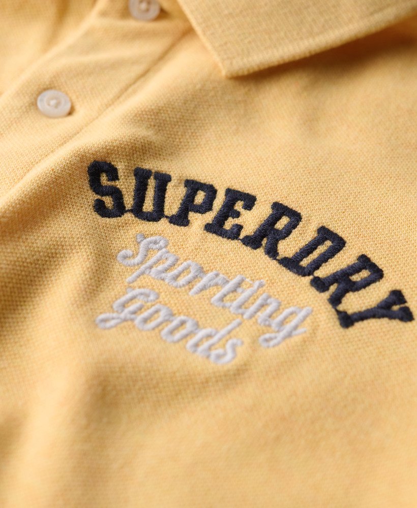 camisa polo superstate em amarelo canário mesclado