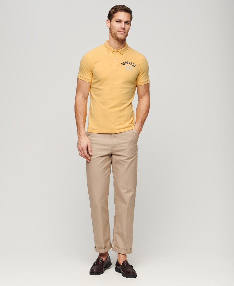 camisa polo superstate em amarelo canário mesclado