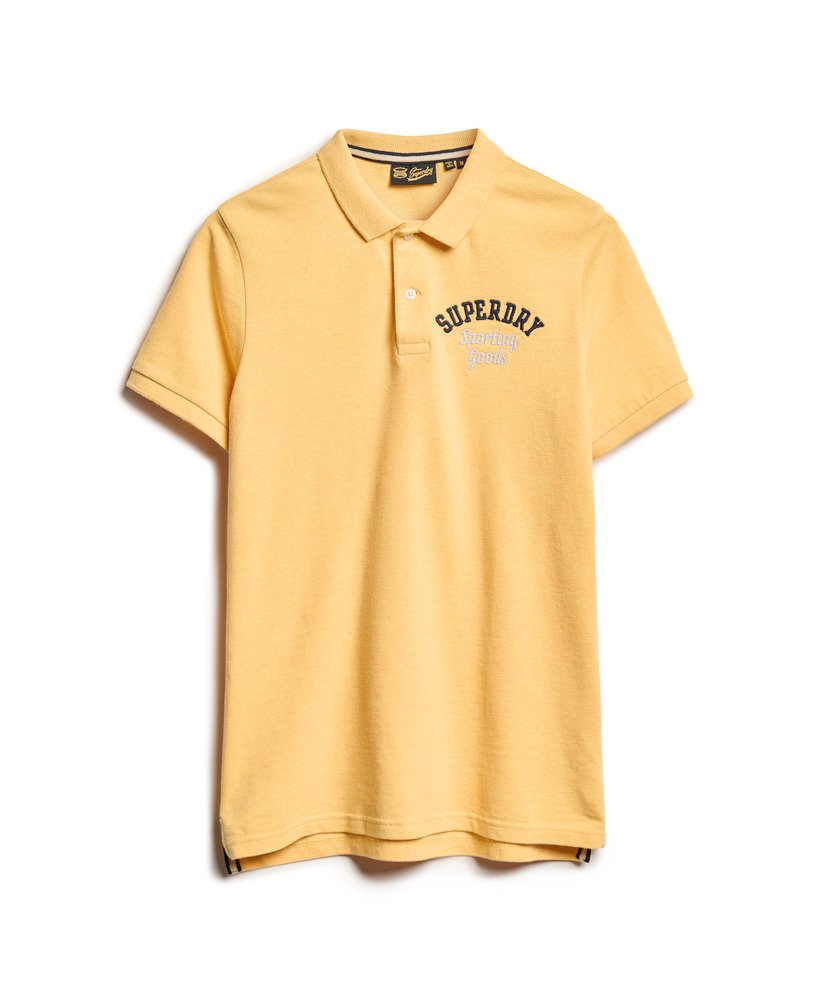 camisa polo superstate em amarelo canário mesclado