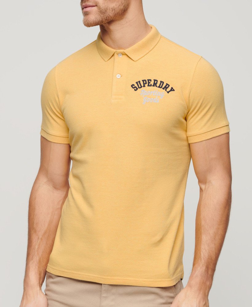 camisa polo superstate em amarelo canário mesclado