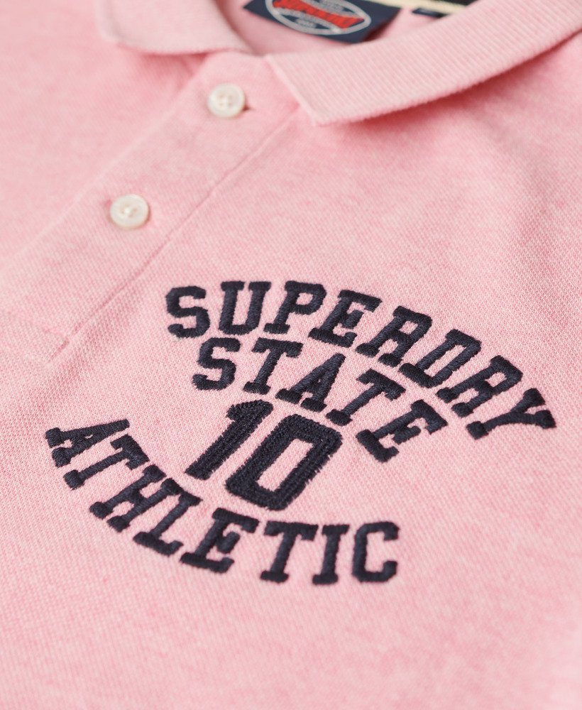 camisa polo superstate em rosa claro mesclado