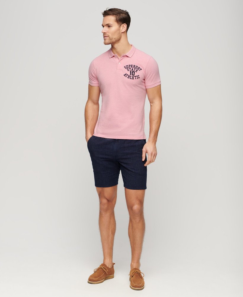 camisa polo superstate em rosa claro mesclado