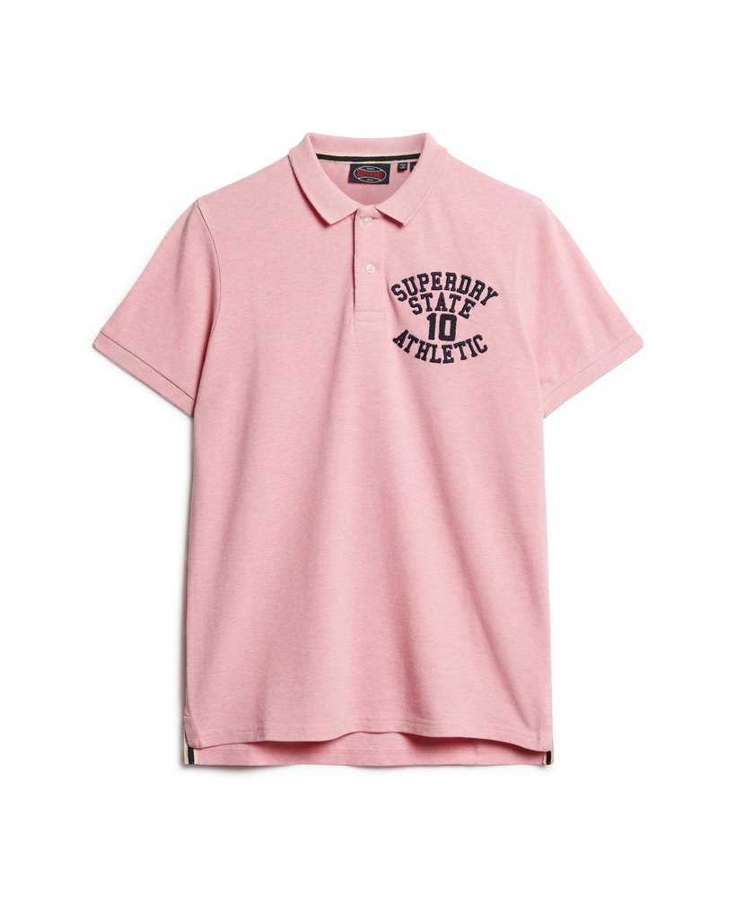 camisa polo superstate em rosa claro mesclado