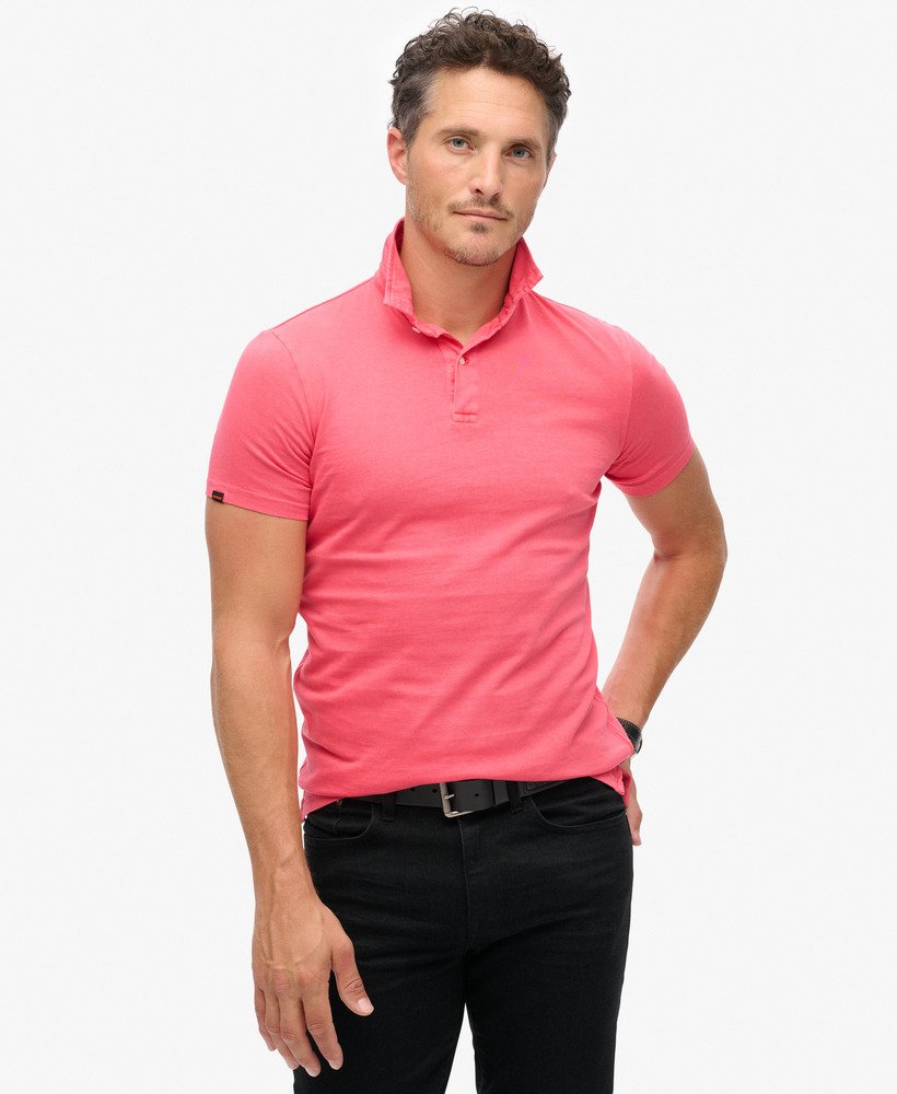 camisa polo jersey na cor vermelho chÁberry