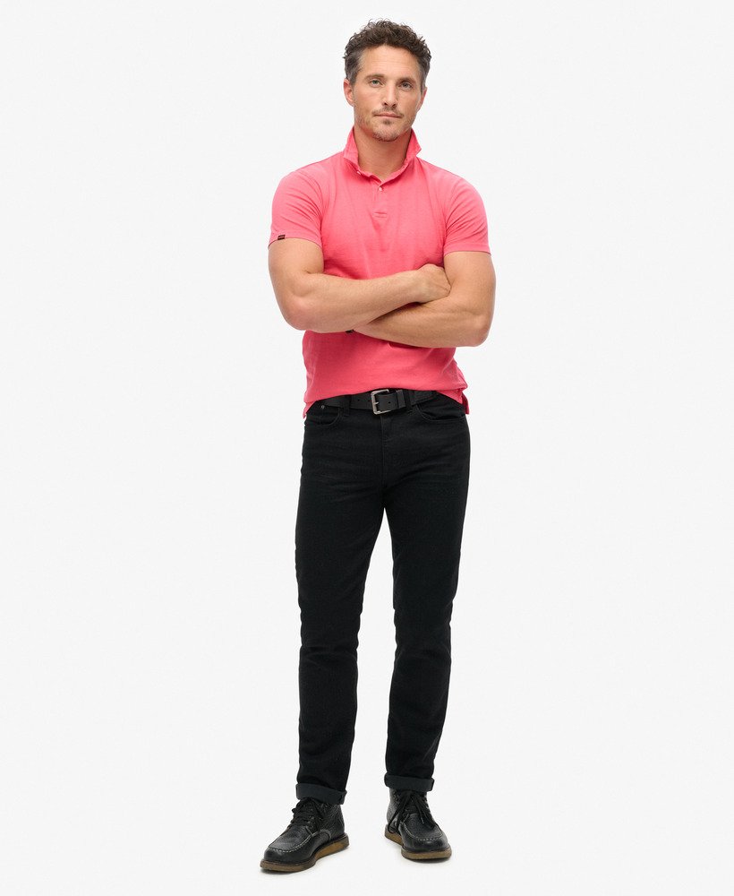 camisa polo jersey na cor vermelho chÁberry