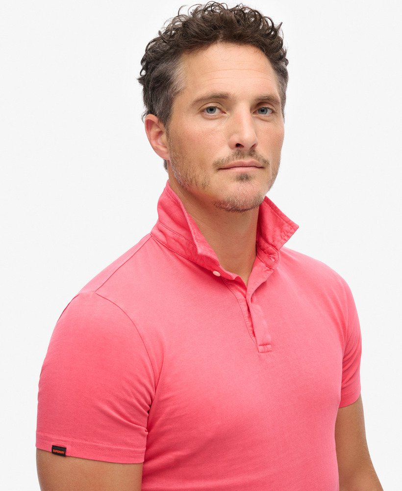 camisa polo jersey na cor vermelho chÁberry