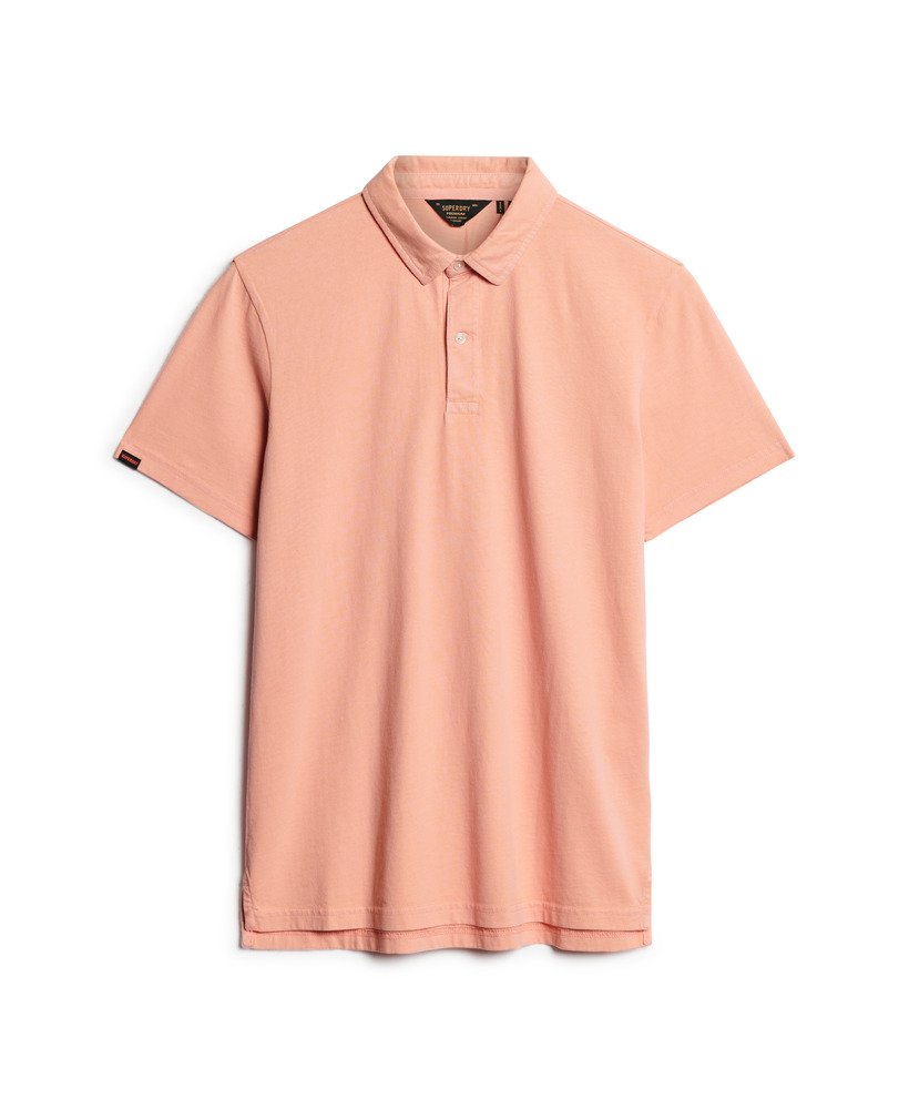 camisa polo jersey na cor rosa pêssego suave