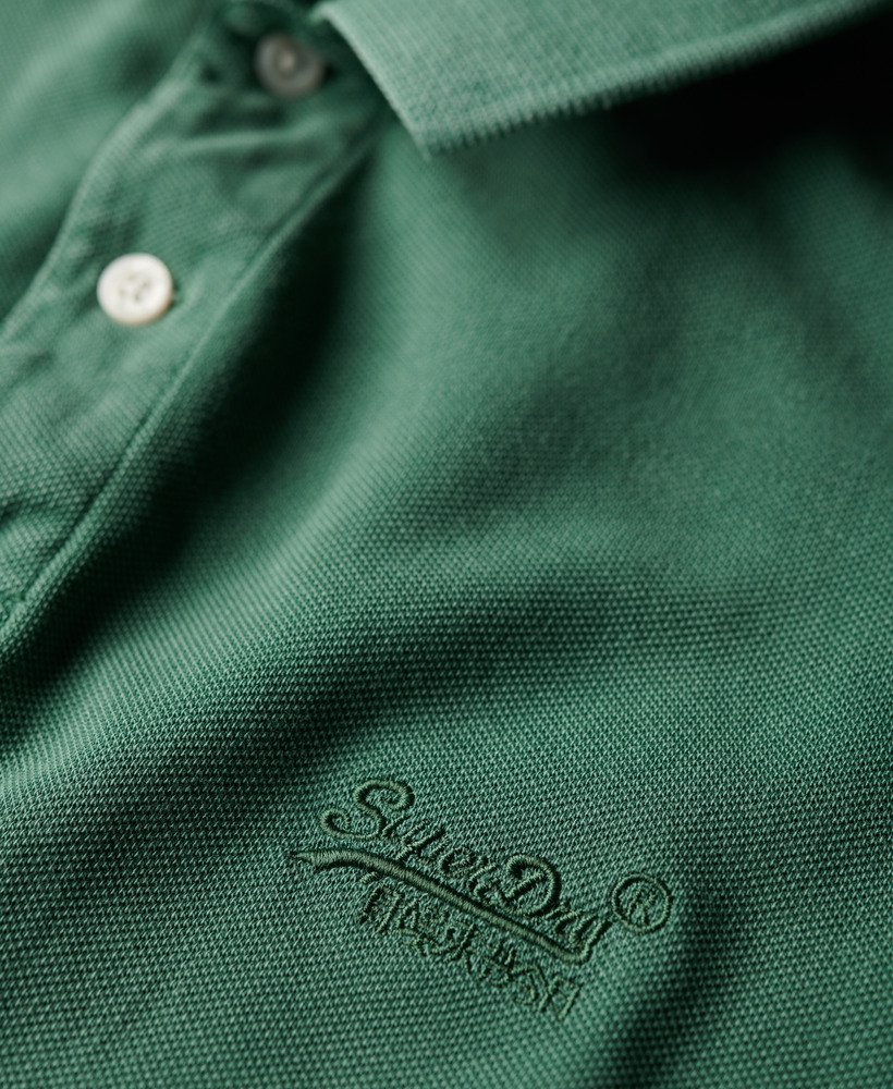 camisa polo destroyed em verde samambaia claro