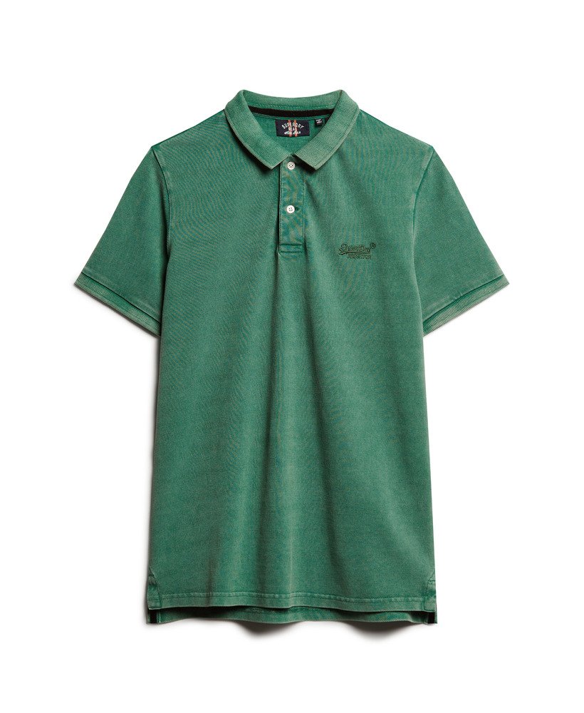 camisa polo destroyed em verde samambaia claro