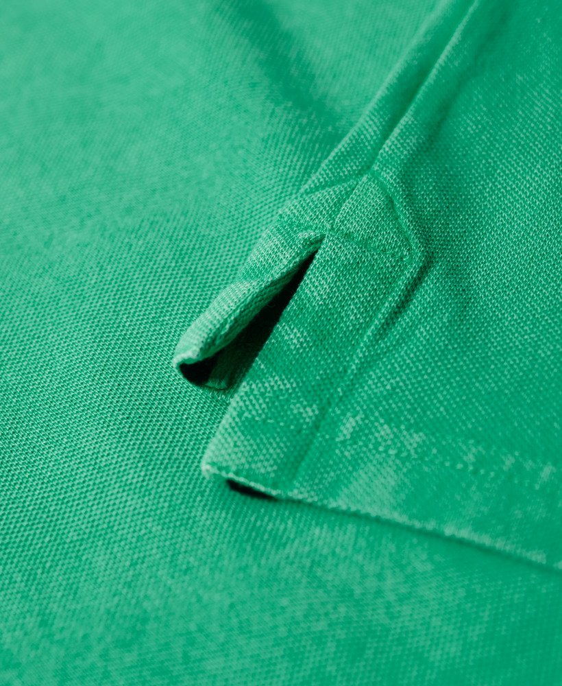 camisa polo destroyed em verde retrô