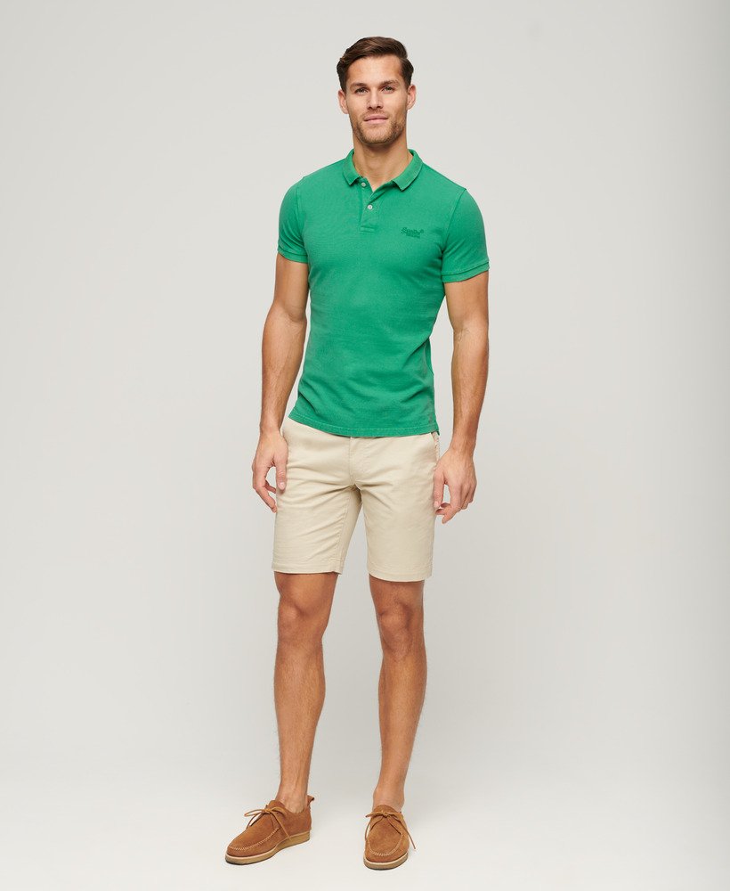 camisa polo destroyed em verde retrô