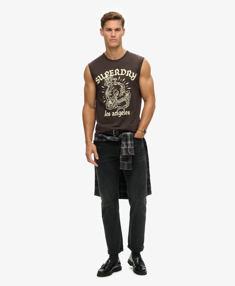 regata com estampa de tatuagem em bison black