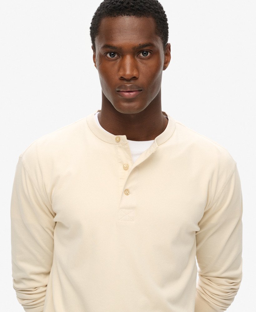 loja merchant - camiseta jersey grandad na cor bege aveia
