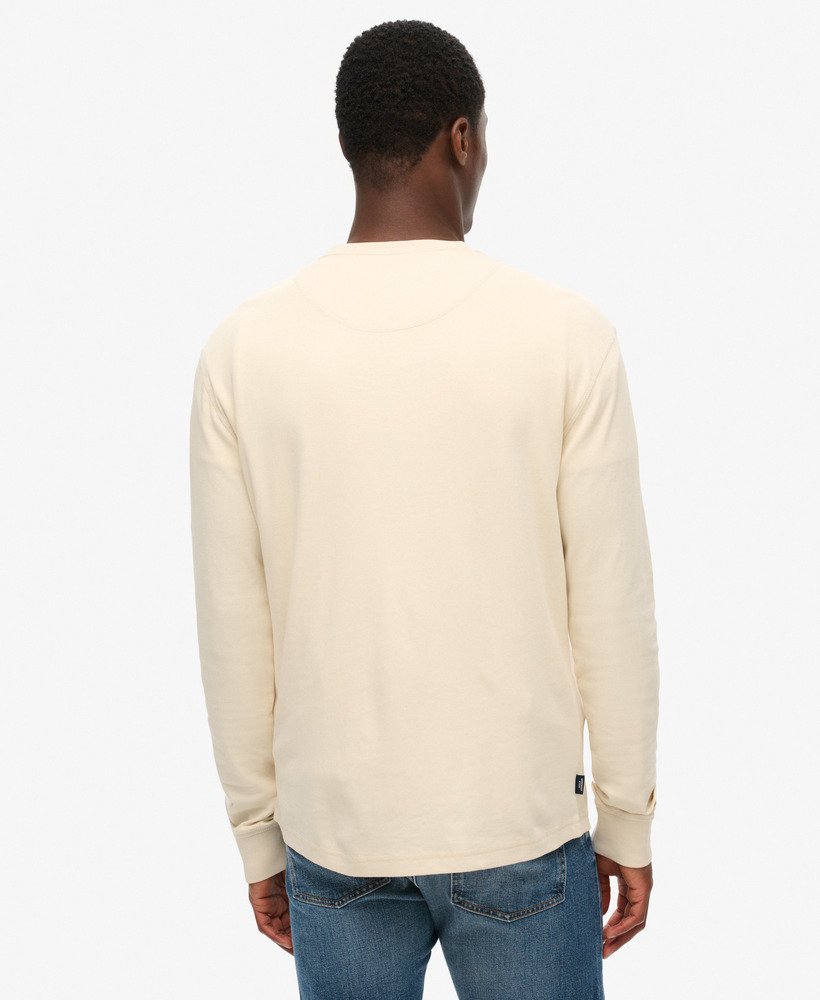 loja merchant - camiseta jersey grandad na cor bege aveia