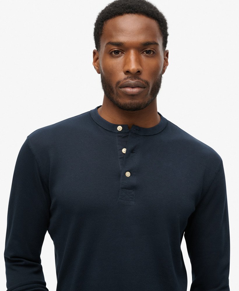 loja merchant - camisa jersey grandad na cor azul marinho eclipse