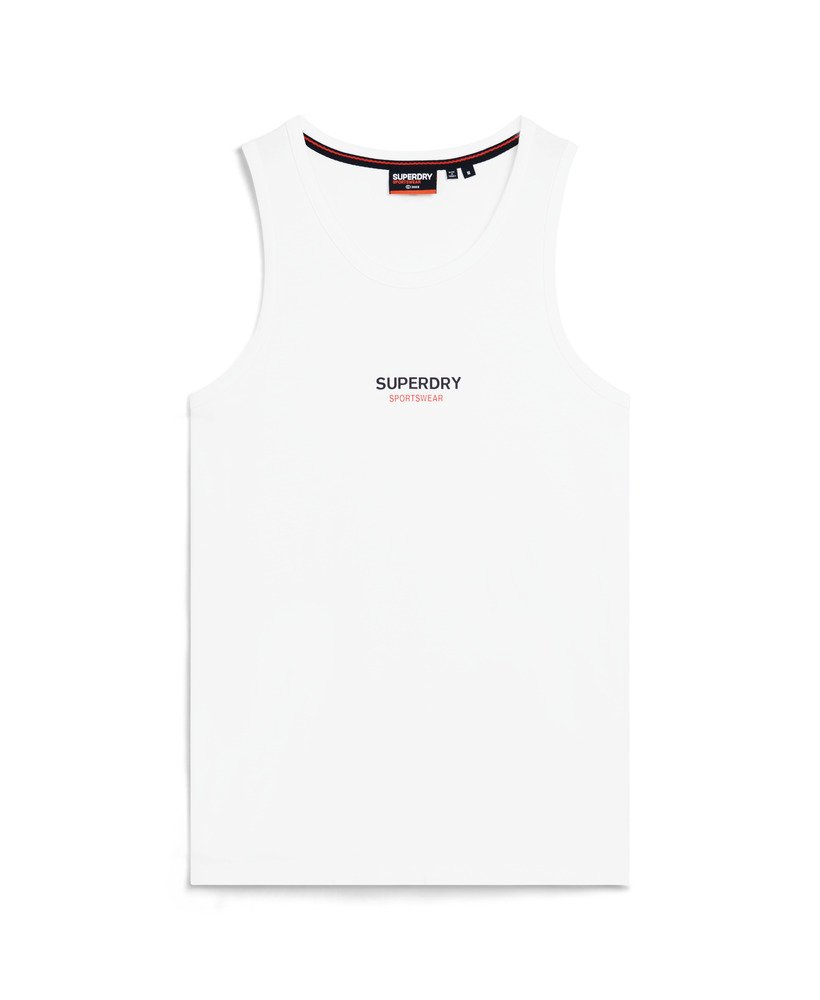 regata esportiva estilo descontraído na cor branca brilhante.