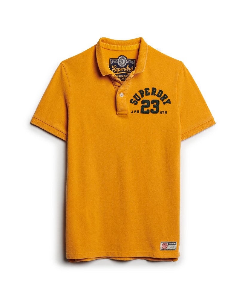 camisa polo esportiva vintage na cor dourado track