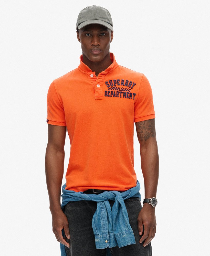 camisa polo esportiva vintage na cor laranja denver