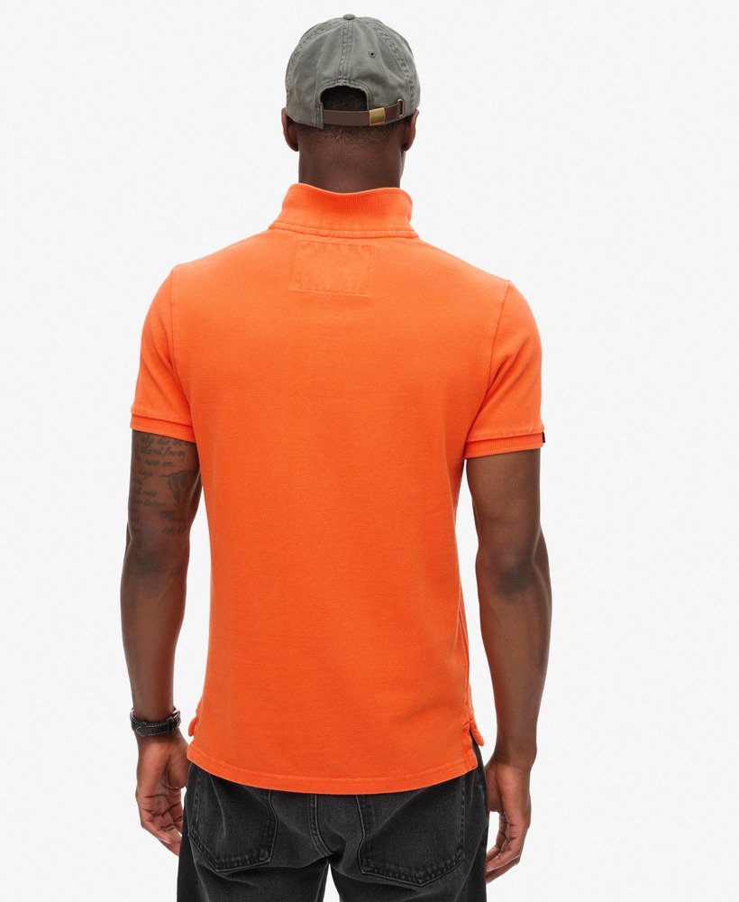 camisa polo esportiva vintage na cor laranja denver