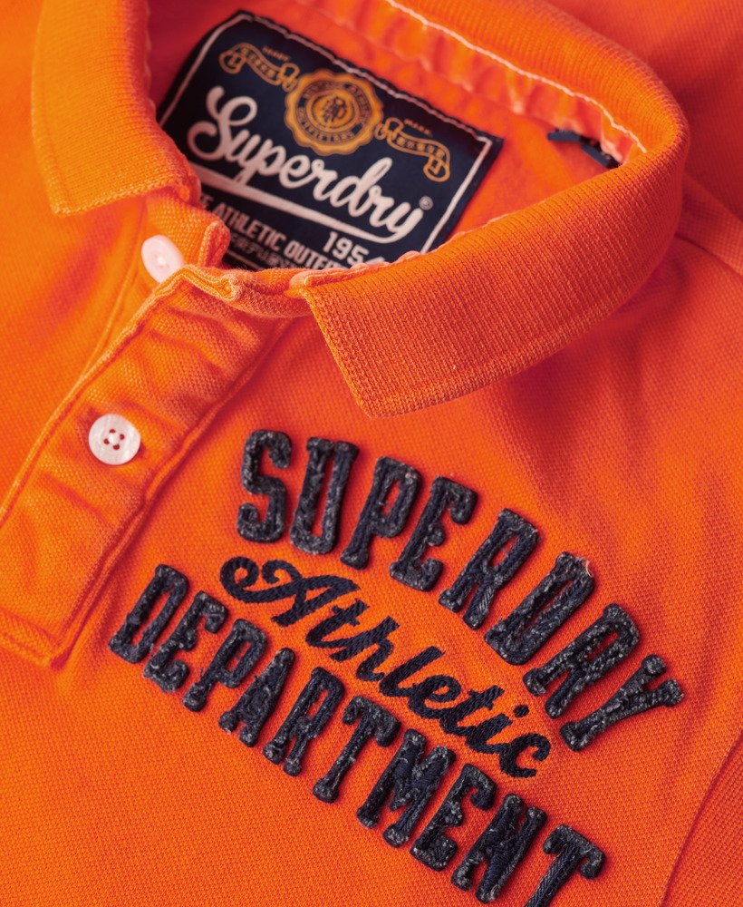 camisa polo esportiva vintage na cor laranja denver