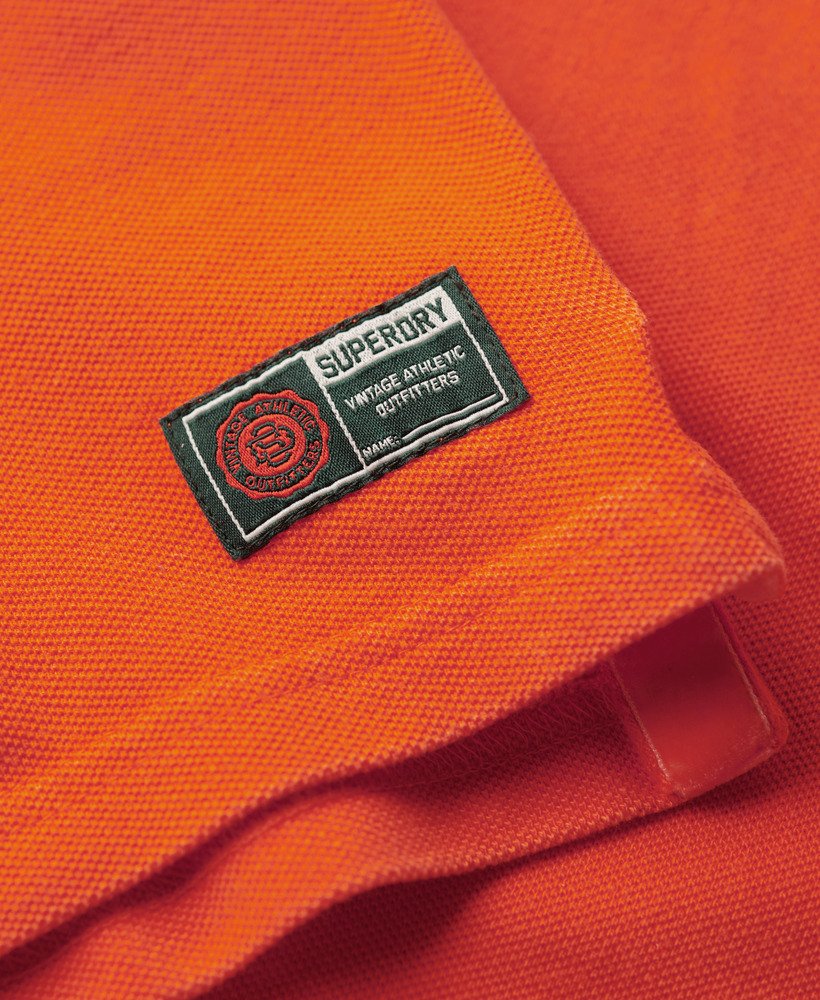 camisa polo esportiva vintage na cor laranja denver