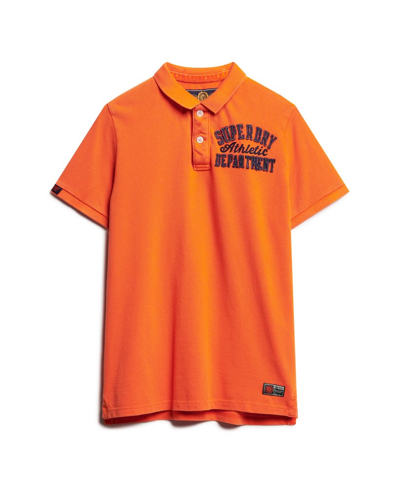 camisa polo esportiva vintage na cor laranja denver