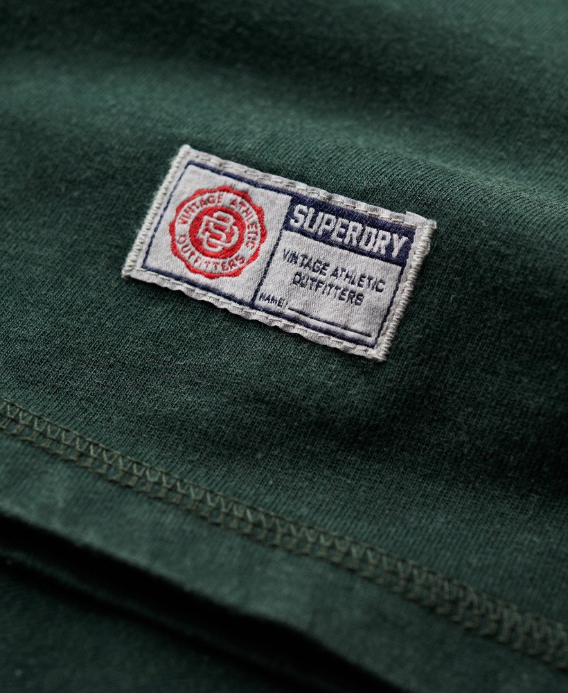 camiseta listrada de manga comprida vintage para atletismo na cor verde escuro academy.