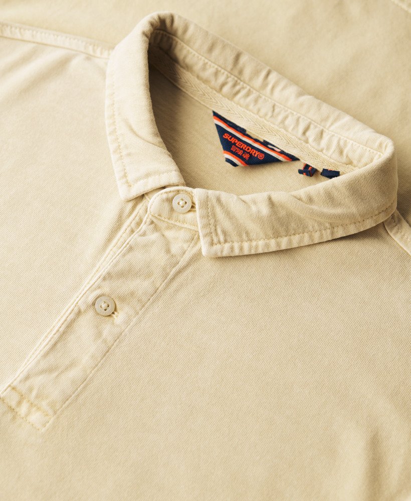 camisa polo de manga comprida studios em jersey bege peyote