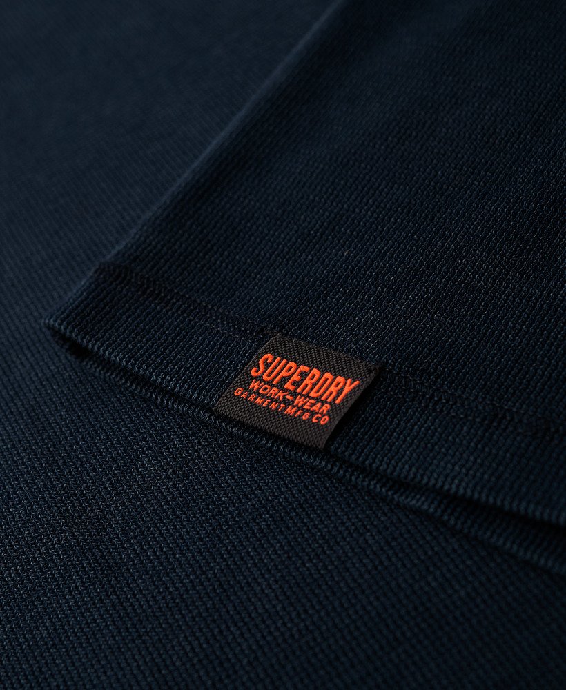 top estilo avô com textura vintage na cor azul marinho eclipse.