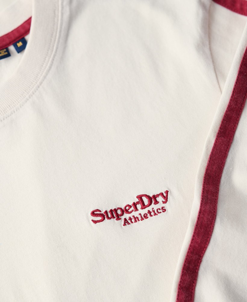 blusa de manga comprida essential logo retro na cor areia branca