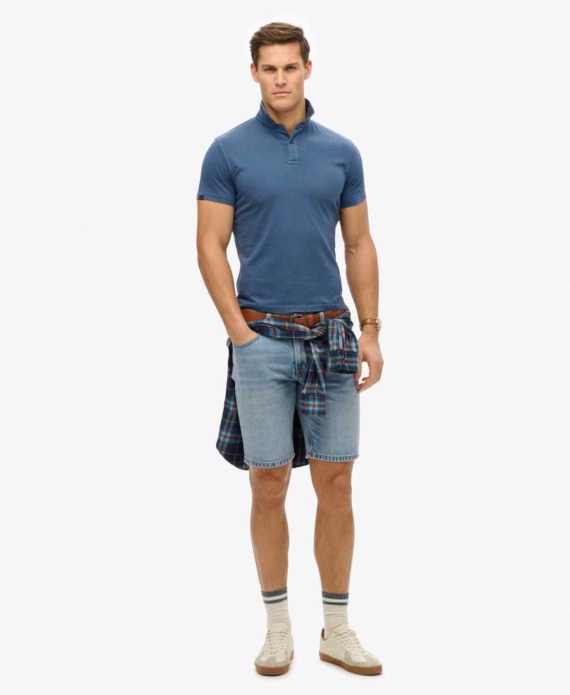 Camisa polo essencial em malha