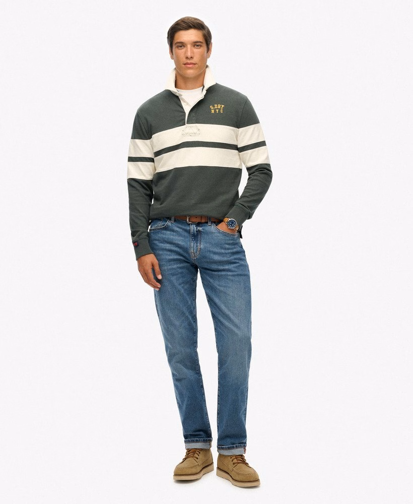 Camisa de rugby listrada vintage para atletismo