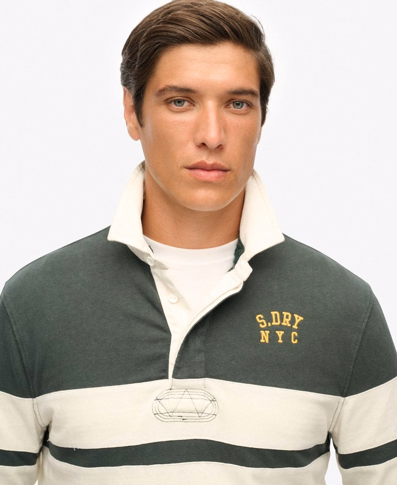 Camisa de rugby listrada vintage para atletismo