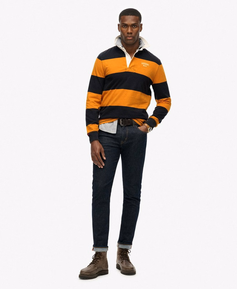 Camisa de rugby listrada vintage para atletismo