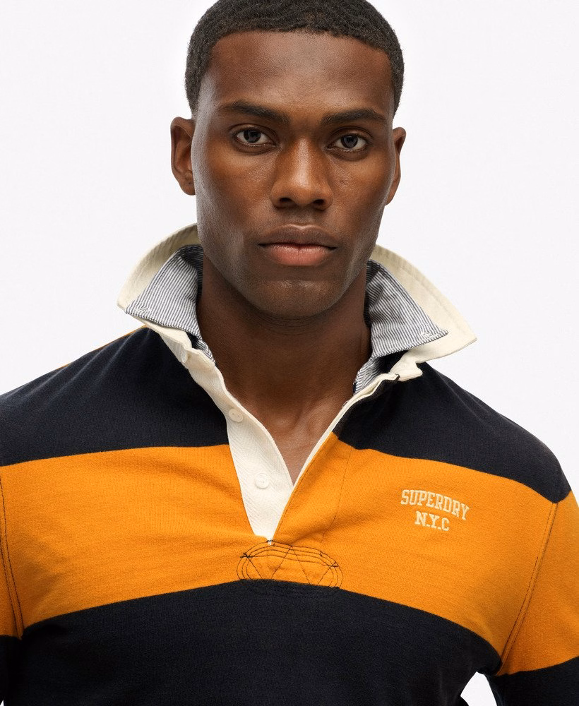 Camisa de rugby listrada vintage para atletismo