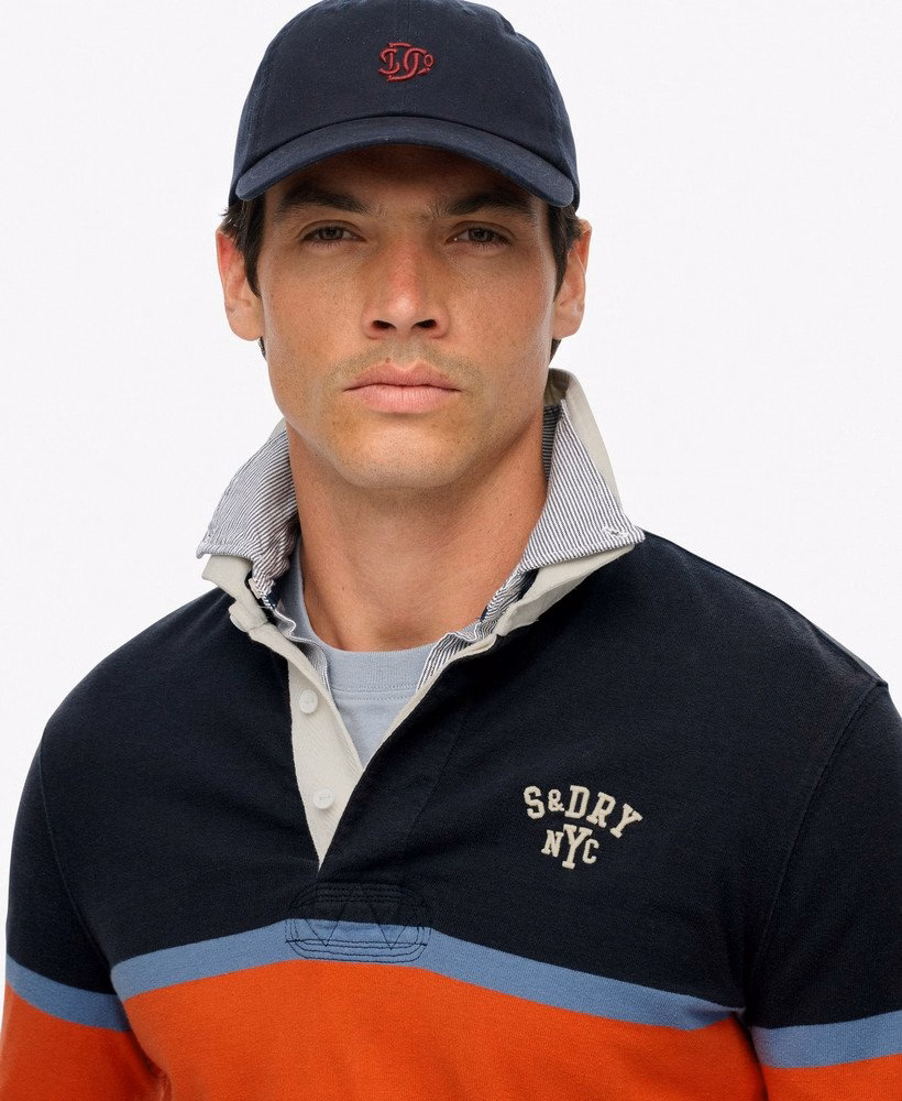 Camisa de rugby listrada vintage para atletismo